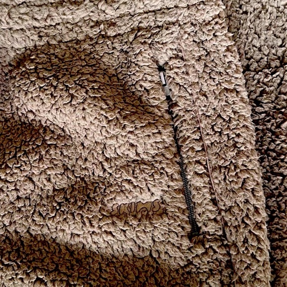 desert SKIMS teddy joggers | zip pockets | sherpa | furry pants | brown - Picture 5 of 7